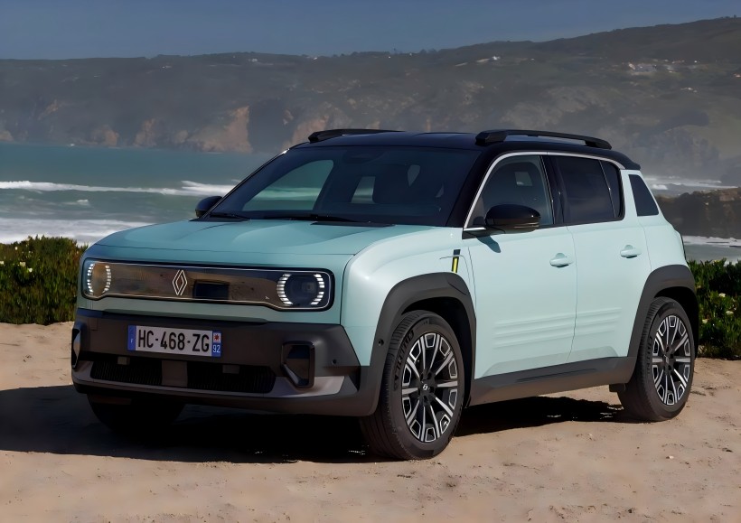 Imagens oficiais do Renault 4 E-Tech Lançado: Opção de tinta verde leve adicionada, prevista-se para atingir mercados no exterior em 2025